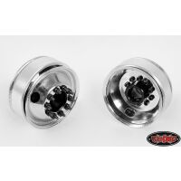 RC4WD Diesel Front Semi Truck Stamped Beadlock Wheels (Chrome) (2) Z-W0013