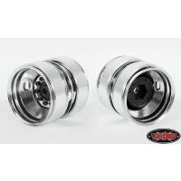 RC4WD Z-W0015 Diesel Rear Semi Truck Stamped Beadlock Wheels (Chrome) (2)