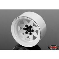 RC4WD 6 Lug Wagon 2.2 Steel Stamped Beadlock Wheels (White) Z-W0146