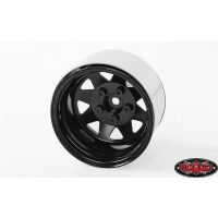 RC4WD 5 Lug Deep Dish Wagon 1.9 Steel Stamped BeadlockWheels Black Z-W0243