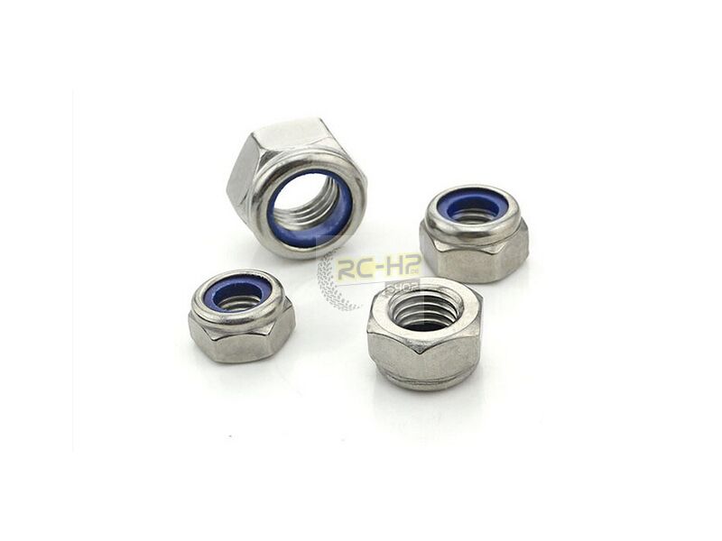 M4 selbstsichernde Muttern Silber 6 St. Dlux Injora TGH Gspeed A.L.T Foams RC4WD