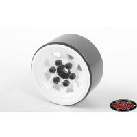 RC4WD Stamped Steel 1.0 Stock Beadlock Wheels (White) Z-W0111