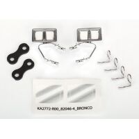 Seiten-Spiegel, Chrome l&r, Retainers (2), Body Clips...