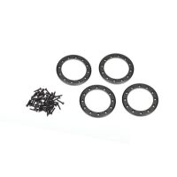 Beadlock Rings Schwarz (1.9) Alu (4) + Schrauben