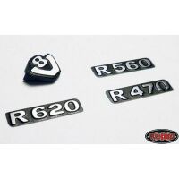 RC4WD Front Metal Grill Logos with v8 for Tamiya 1/14...