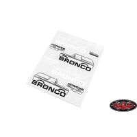 RC4WD Body Decals for Traxxas TRX-4 79 Bronco Ranger XLT...