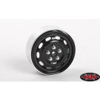 RC4WD Stamped Steel 1.7 10-Oval Hole Wheels (Black) Z-W0313