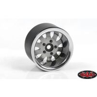 RC4WD 1.9 5 Lug Steel Wheels w/Beauty Ring (Silver) Z-W0327