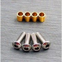 SAMIX SCX10-3 brass knuckle busings set (include 4 screw)