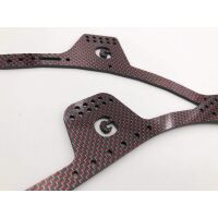 GSPEED TGH-V3 Carbon Fiber Chassis in COLORS (rails only) red