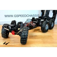 GSPEED G-6X6 Chassis for custom 6x6 builds, carbon fiber (rails only)