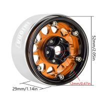 INJORA 1.9" Negative Offset 10.4mm Deep Dish Beadlock Wheel Rim for 1/10 RC Crawler (4) (W1949) Gold