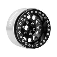 INJORA 1.9" Negative Offset 10.4mm Deep Dish Beadlock Wheel Rim for 1/10 RC Crawler (4) (W1949) Black