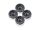 INJORA 1.9" Negative Offset 10.4mm Deep Dish Beadlock Wheel Rim for 1/10 RC Crawler (4) (W1949) Grey