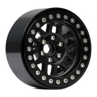 INJORA 4PCS 2.0" 12-spoke Metal Beadlock Wheel Rims Fit 1.9" RC Crawler Tires Black