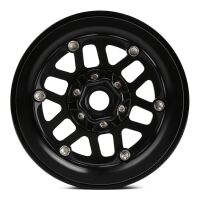 INJORA 4PCS 2.0" 12-spoke Metal Beadlock Wheel Rims Fit 1.9" RC Crawler Tires Black
