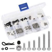 INJORA White Box with M1.4 Screws M2 Nuts Bearings O-rings Screw Kit for Axial SCX24