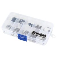 INJORA White Box with M1.4 Screws M2 Nuts Bearings O-rings Screw Kit for Axial SCX24