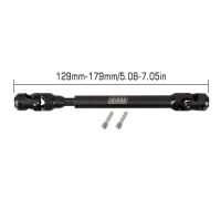 INJORA Steel Heavy-Duty Drive Shaft for 1/10 RC Car Crawler - 129mm-179mm