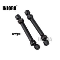 INJORA 2PCS 88-113mm Black Metal Steel Universal Drive Shaft for 1/10 RC Crawler