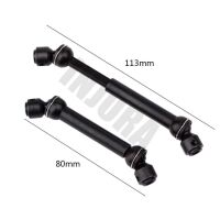 INJORA 2PCS 88-113mm Black Metal Steel Universal Drive...