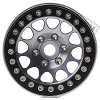 INJORA 4PCS 1.9" Silver Aluminum Beadlock Wheel Rims For RC Crawler - D, 38,02