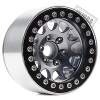 INJORA 4PCS 1.9 Aluminum Alloy Beadlock Wheel Rims for 1/10 RC Crawler - YQW-01BG