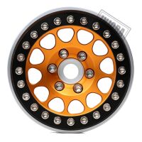 INJORA 4PCS 1.9" Aluminum Alloy Beadlock Wheel Rims for 1/10 RC Crawler - YQW-01GD