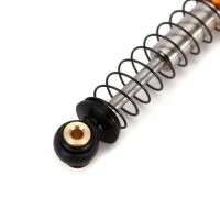 INJORA 43mm Aluminum Threaded Double Barrel Shocks Dampers for Axial SCX24 - 4pcs Orange/Gold