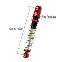 INJORA 43mm Aluminum Threaded Double Barrel Shocks...