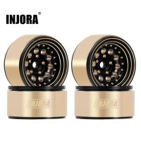 INJORA 1.0" 39g/Pcs Brass Beadlock Wheels Negative...