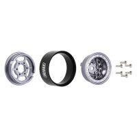 INJORA 1.0" Negative Offset 2.85mm Beadlock Aluminum Wheel for 1/24 RC Crawlers (4) (W1009) - YQW-1009GL