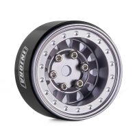 INJORA 1.0" Negative Offset 2.85mm Beadlock Aluminum Wheel for 1/24 RC Crawlers (4) (W1009) - YQW-1009GL