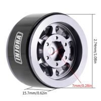 INJORA 1.0" Negative Offset 2.85mm Beadlock Aluminum Wheel for 1/24 RC Crawlers (4) (W1009) - YQW-1009GL