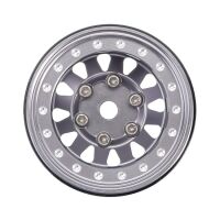 INJORA 1.0" Negative Offset 2.85mm Beadlock Aluminum Wheel for 1/24 RC Crawlers (4) (W1009) - YQW-1009GL