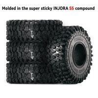 INJORA 1.0" 64*24mm S5 Super Soft Sticky Rock Crawling Tires for 1/18 1/24 RC Crawlers (4) (T1011)