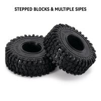 INJORA 1.0" 64*24mm S5 Super Soft Sticky Rock Crawling Tires for 1/18 1/24 RC Crawlers (4) (T1011)