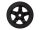 INJORA 1.0" 5-Spokes Plastic Beadlock Wheel Rims for 1/24 RC Crawlers (4) (W2407) - Black