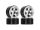 INJORA 1.0" 5-Spokes Plastic Beadlock Wheel Rims for 1/24 RC Crawlers (4) (W2407) - Silver
