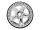 INJORA 1.0" 5-Spokes Plastic Beadlock Wheel Rims for 1/24 RC Crawlers (4) (W2407) - Silver