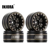 INJORA 1.0 47g/pcs Black Brass Beadlock Wheel Deep Dish...