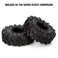 INJORA 1.0" 62*20.5mm S5 Soft Rubber Mud Terrain Tires for 1/24 RC Crawlers (4) (T1007)