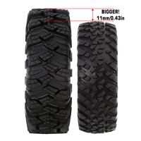 INJORA 1.0" 62*20.5mm S5 Soft Rubber Mud Terrain Tires for 1/24 RC Crawlers (4) (T1007)