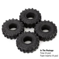 INJORA 1.0" 62*20.5mm S5 Soft Rubber Mud Terrain Tires for 1/24 RC Crawlers (4) (T1007)