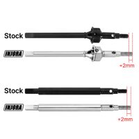 INJORA +2mm Thread Extended Stainless Steel Front Rear Axle Shafts for 1/18 TRX4M (4M-09) - Front & Rear