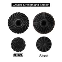 INJORA 24T/12T Alloy Steel Helical Gear Set for 1/18 TRX4M Front Rear Axles (4M-10) - 1 Sets
