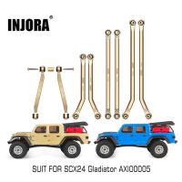 INJORA 8PCS 43g Heavy Brass High Clearance Chassis 4 Links Set for Axial SCX24 Jeep Gladiator