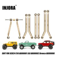 INJORA 8PCS 37g Heavy Brass High Clearance Chassis 4 Links Set for Axial SCX24 C10 Jeep Wrangler Bronco