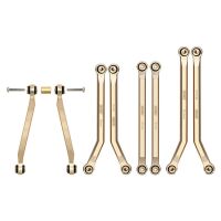 INJORA 8PCS 37g Heavy Brass High Clearance Chassis 4 Links Set for Axial SCX24 C10 Jeep Wrangler Bronco
