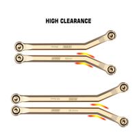 INJORA 8PCS 37g Heavy Brass High Clearance Chassis 4 Links Set for Axial SCX24 C10 Jeep Wrangler Bronco